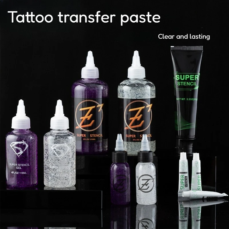 

120 мл 4 унции переносной гель с папью для переноса, фиолетовый, прозрачный, прочный, HD, переносное масло, аксессуары для оборудования для татуировки, поставка