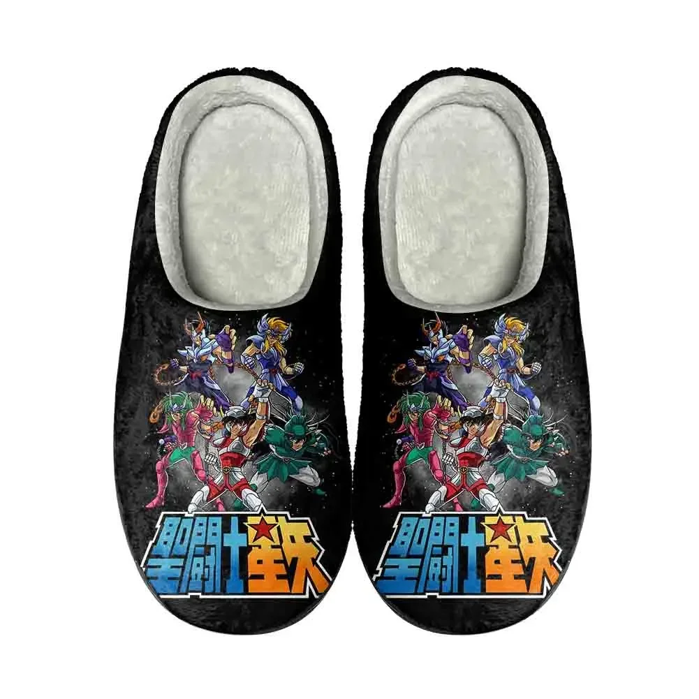

Аниме-тапочки Saint Seiya Fun Home: высококачественные хлопковые плюшевые тапочки для мужчин и женщин, модные, повседневные, теплые, термоизолирующие.