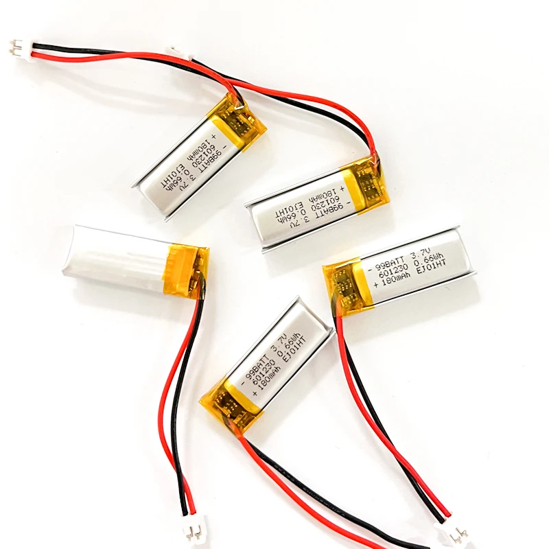 Akumulator litowo-jonowy 601230 180mAh 3.7V do wielokrotnego ładowania, polimerowy, litowy, do zestawu słuchawkowego Bluetooth TWS, wentylatora ręcznego, dyktafonu, długopisu, Walkmana, MP3 — zdjęcie produktu 4