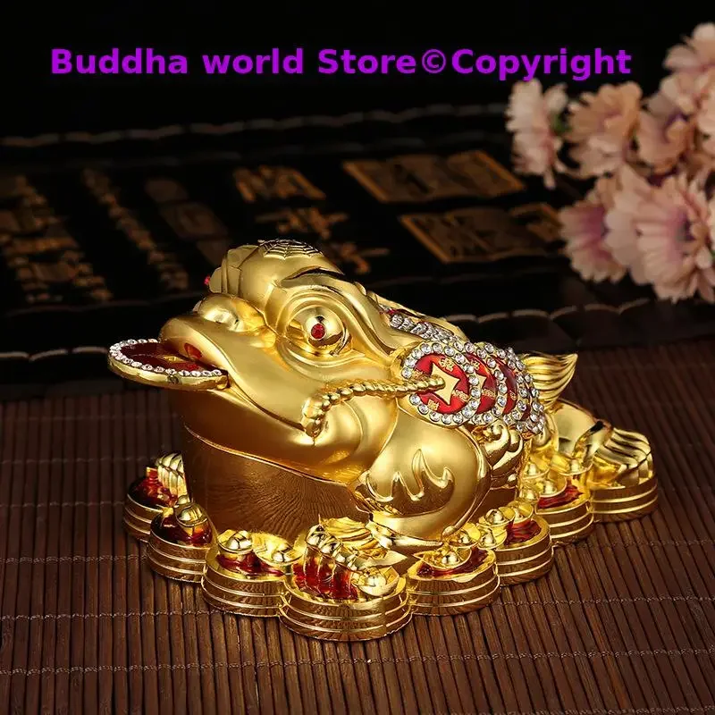 2025 HOME living room CAR SHOP Recruit wealth golden Copper JIN CHAN GOOD LUCK FENG SHUI talisman Decorative ornaments