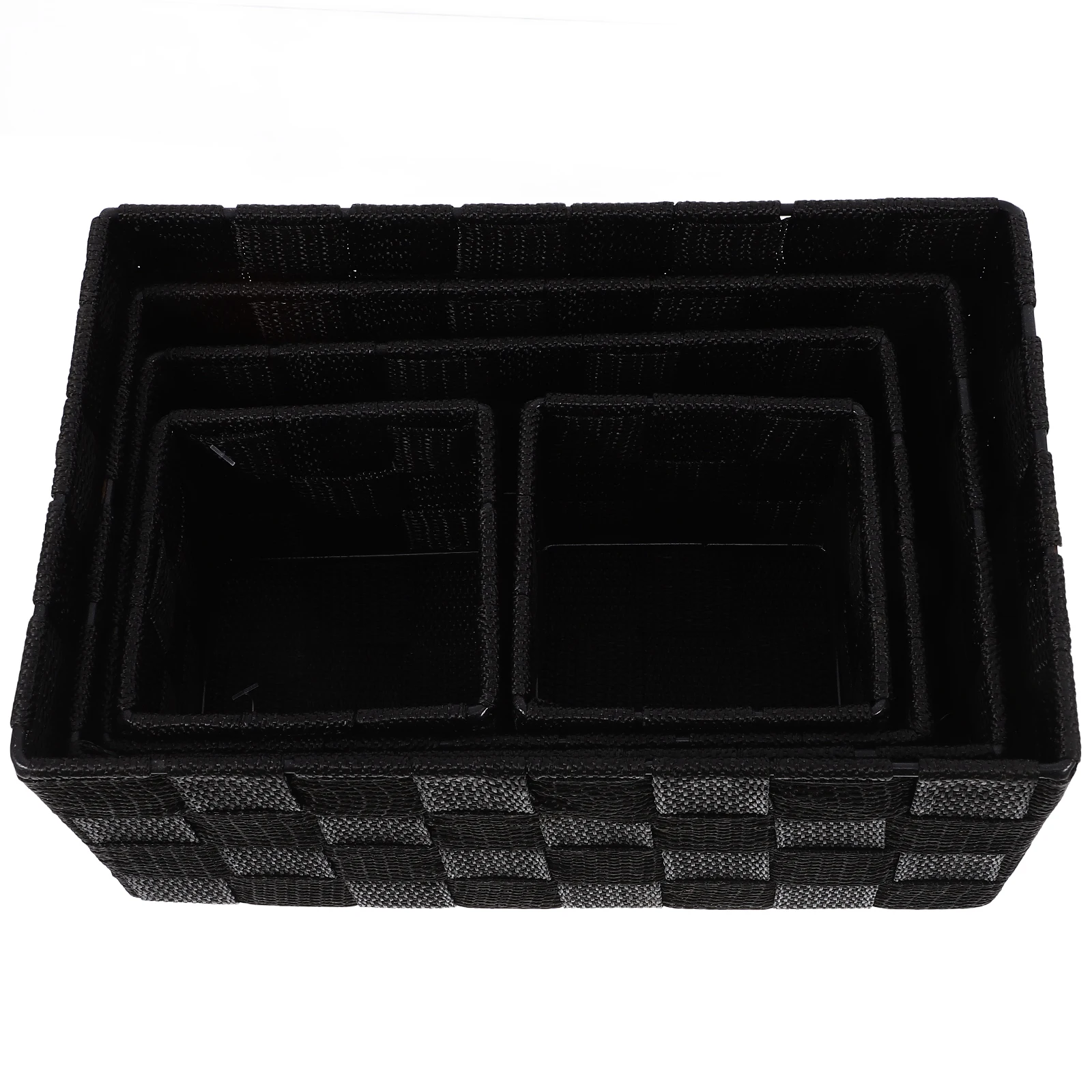 

Woven Storage Baskets Rectangle Desk ganizer for Bathroom Snacks Cosmetics Sundries Durable Easy Clean Multifunctional Tool Box
