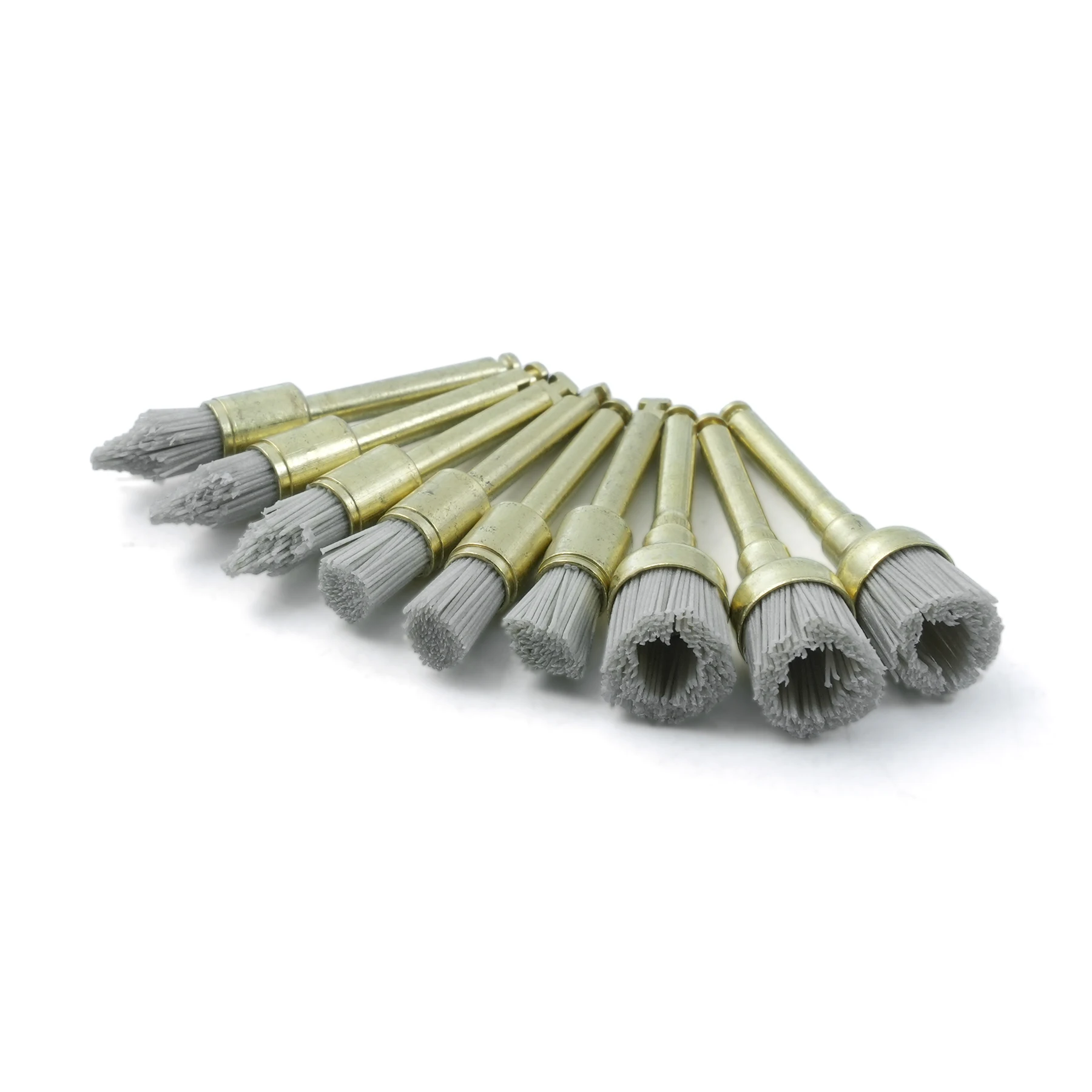 10pcs/Bag Dental Polishing Brush Aluminium Oxide Silicon Carbide RA Shank Polishing Prophy Brush For Contra Angle Handpiece