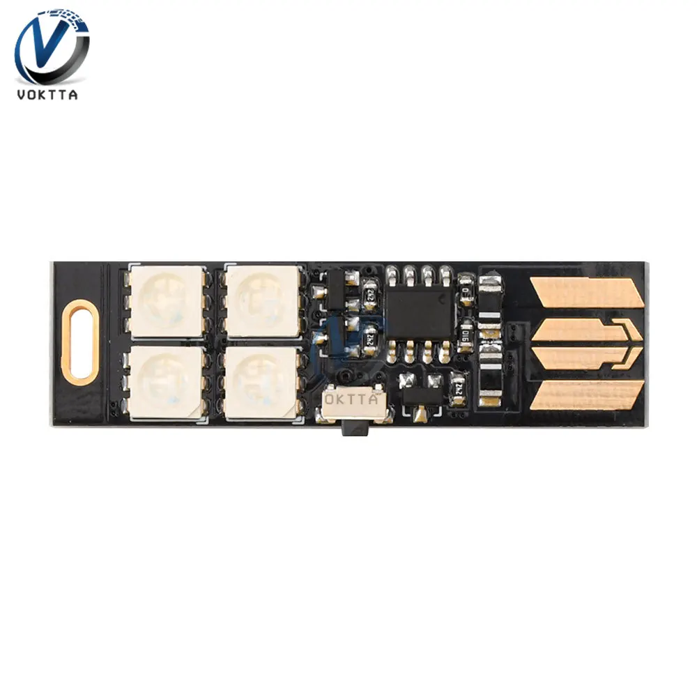 5 pezzi 5050 luci LED USB lampada sensore touch 7 colori luce notturna 5050 RGB 4-LED interruttore di controllo luce della tastiera del computer portatile