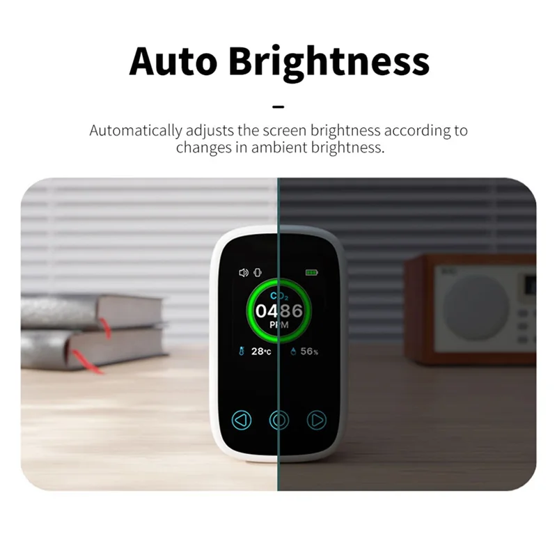 

BNVN-Mini 3 In 1 LCD Digital Carbon Dioxide Detector Air Quality Tester Multifunction CO2 Thermometer Hygrometer NDIR Sensor
