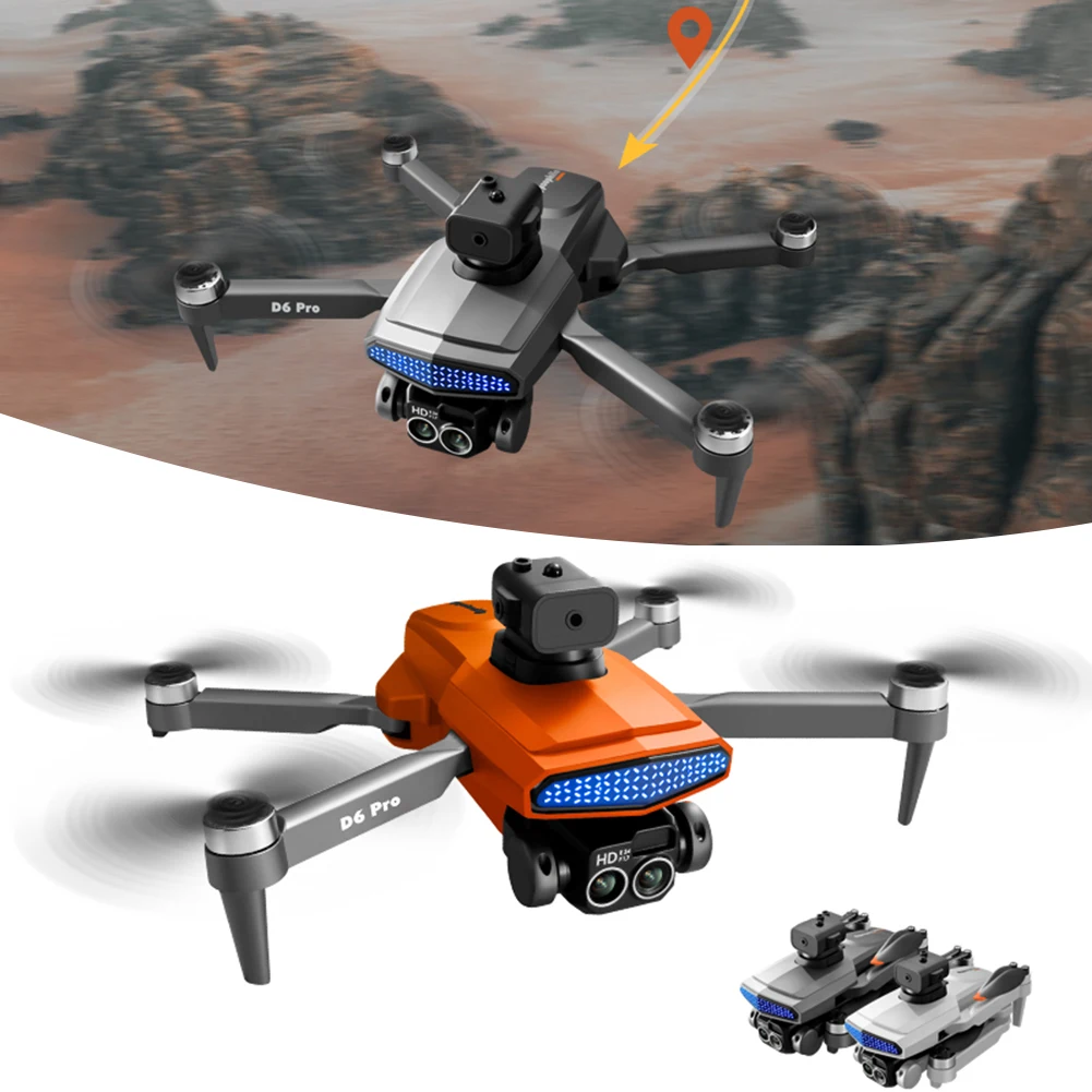 

New D6 Pro Brushless Drone HD Dual ESC Camera 540° Obstacle Avoidance Optical Flow Hover Foldable Quadcopter RC Toys Dron