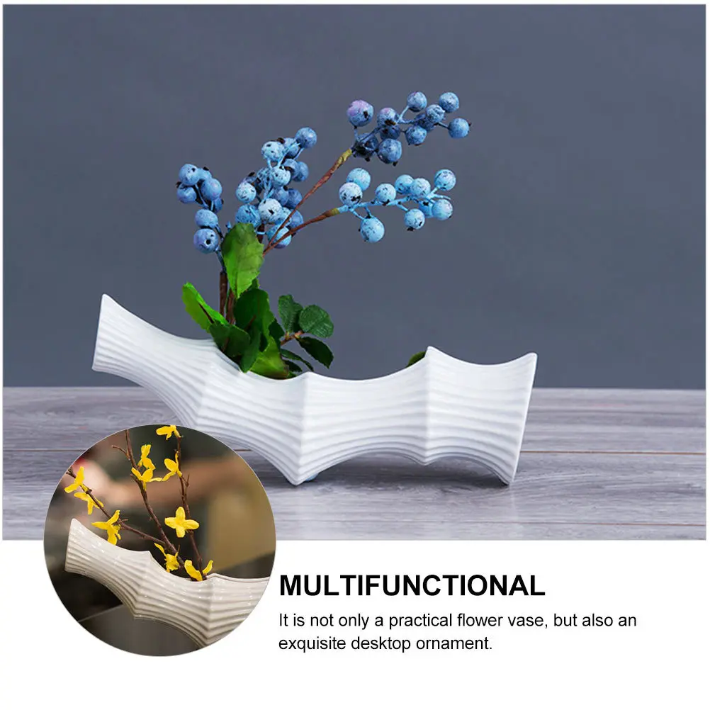 

1Pcs Root Shaped Ceramic Vase Compact Size Desktop Ornament Flower Arrangement Vase Decoration Desktop Ornament