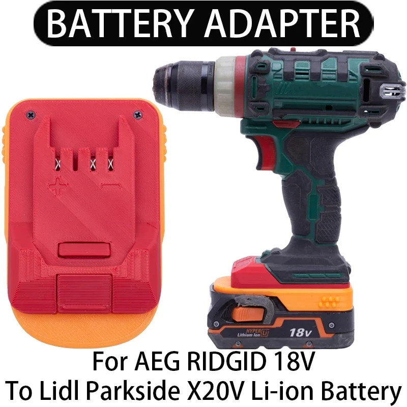 

Battery Adapter/Converter for Lidl Parkside X20V Li-ion Tools to AEG RIDGID 18V Li-ion Battery Adapter Power Tool Accessories