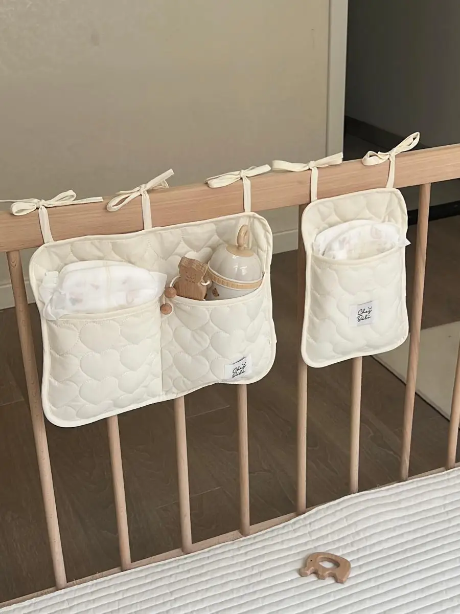 1 piece of baby white diaper storage bag portable baby toy storage bag