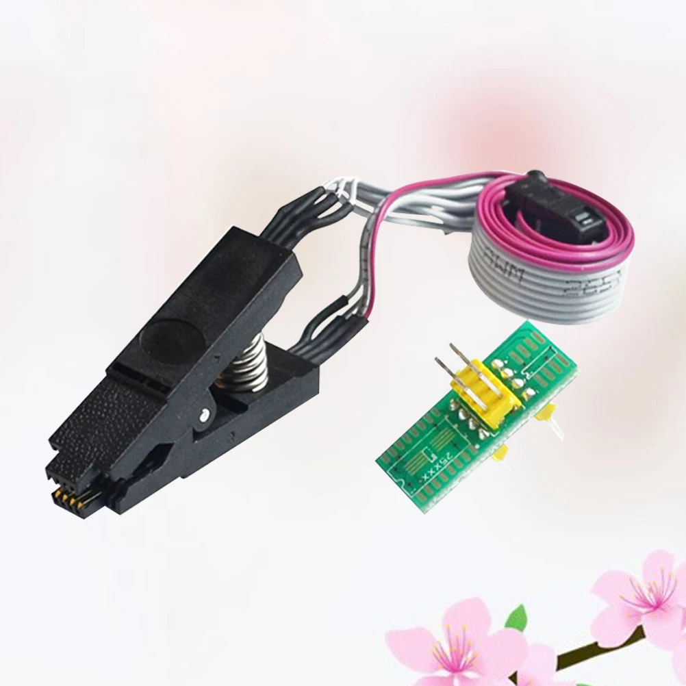 

Test Clip Sop8 Foot Narrow Dip- Burning Chip Clamp 1.27Mm Pitch Adapter Support 3.3V Voltage Required Chip