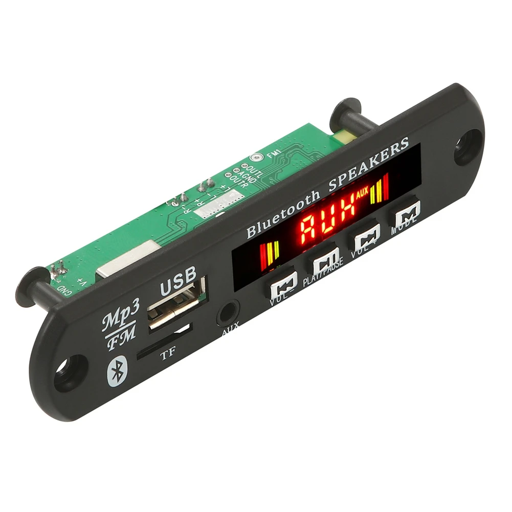 Compact 2X3W Amplifier Bluetooth 5.0 MP3 Player Decoder Board Car FM Radio Module Support TF USB AUX Handsfree Call Record