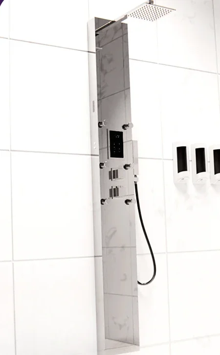 Waterfall Column Tower Shower Panel Steam Bathroom Generator Design Bathroom Wall Mounted Stainless Steel New Ipx5