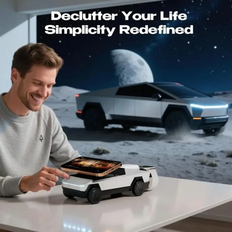 Magnetyczna ładowarka bezprzewodowa 3 w 1, uchwyt samochodowy na telefon kompatybilny z MagSafe iPhone 16 15 14 Apple Watch 10~2 SE AirPods Pro, ładowarka do gier