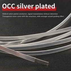 Hi-end 5N OCC Silver Plated HiFi Audio Power Line Speaker Wire FEP Insulated DIY Bulk Cable