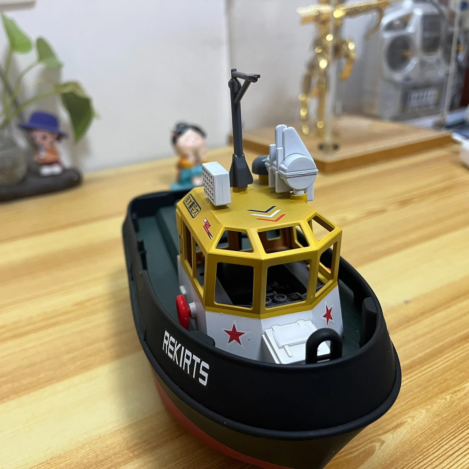 1/72 RC 선박 23cm 시뮬레이션 항구 원격 조종 예인선 듀얼 모터 RC 선박 모델 RTR 선박 장난감 소년 선물