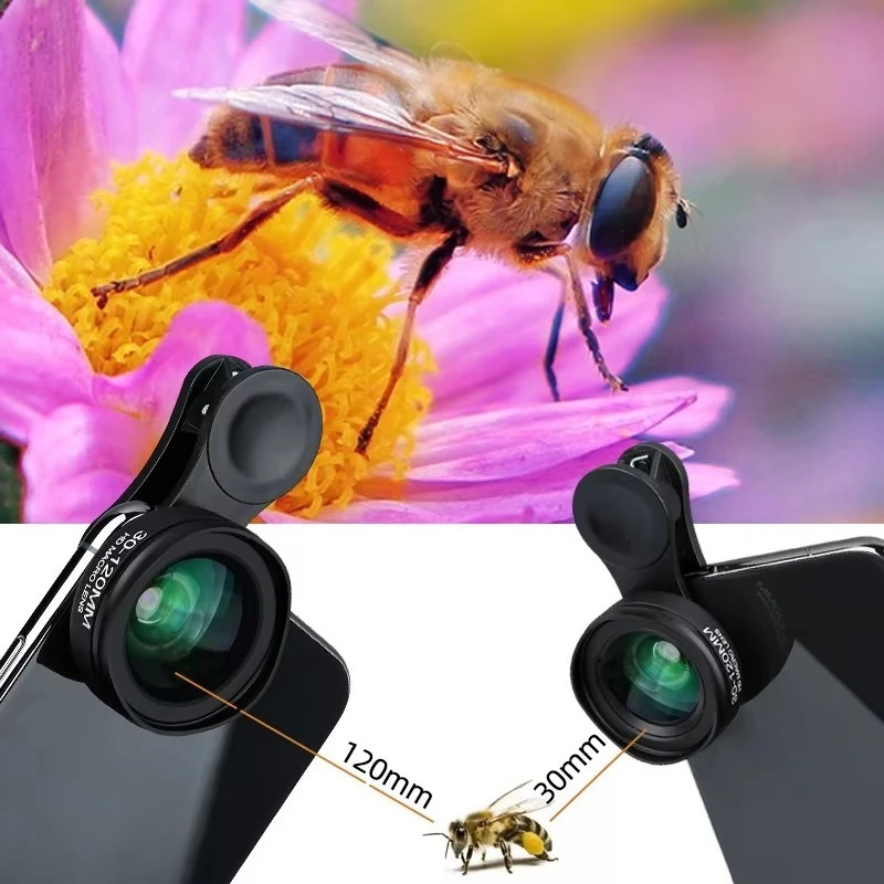 New Design HD 40‑120mm Mobile Phone Macro Lens Factory Wholesale Universal Smartphone Accessory for Close‑Up Macro Shooting