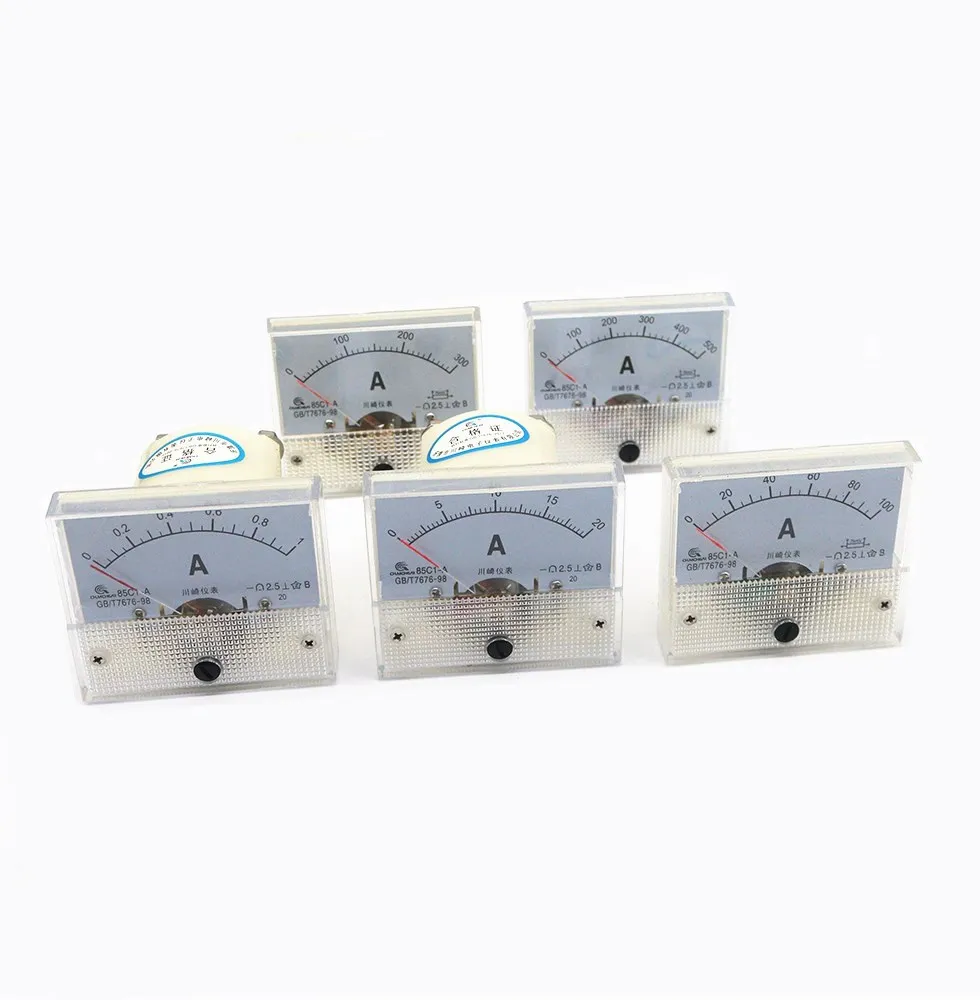 85C1 Type 1A-500A DC 100 Pointer Mechanical Ammeter