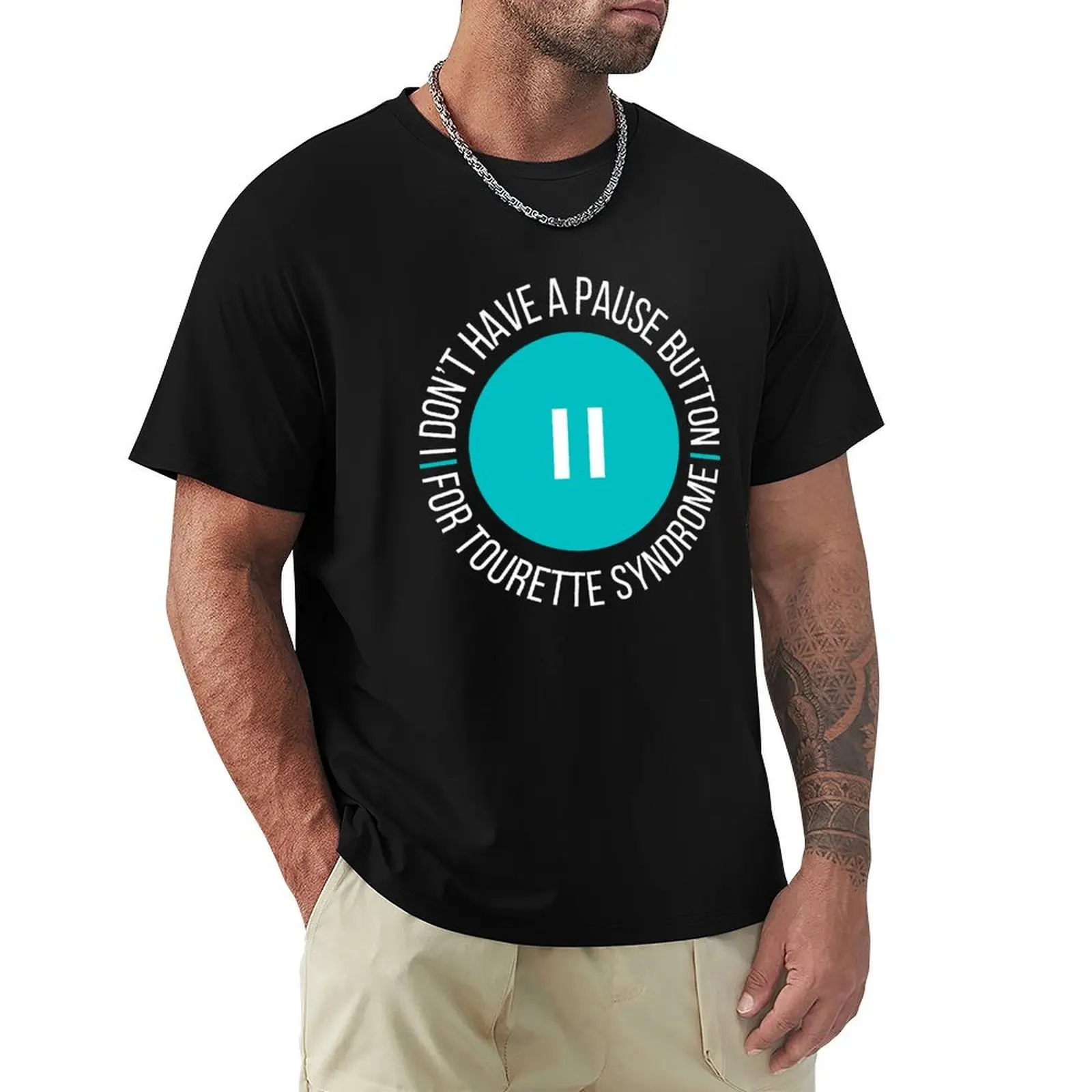 I Don’t Have A Pause Button For Tourette Syndrome - Tourette’s Awareness (Teal) T-Shirt Running Performance Short Sleeve Tee