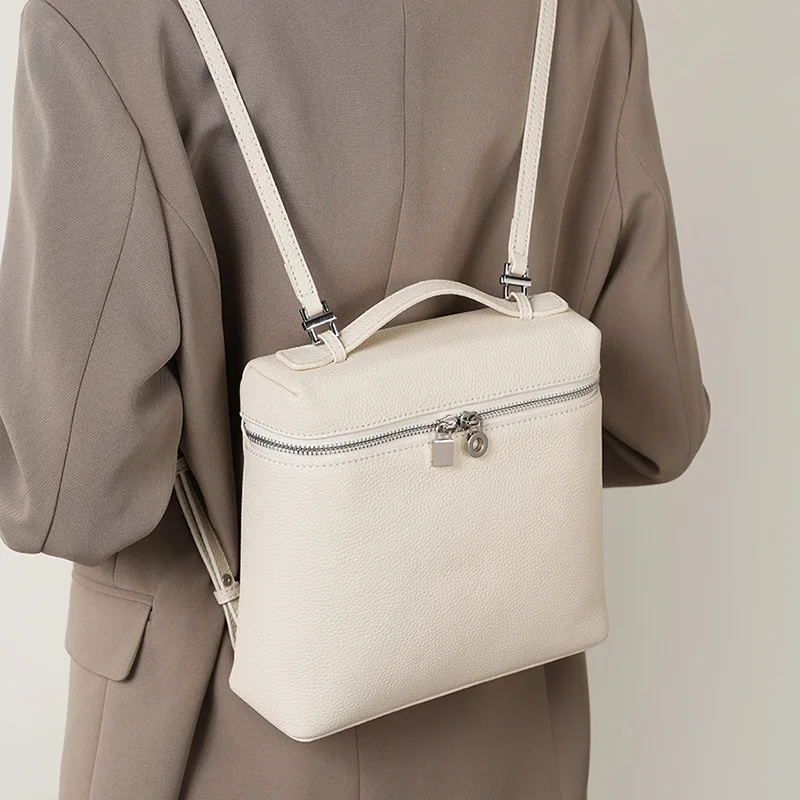 حقيبة ظهر نسائية صغيرة حقيبة كتف جلدية حقيبة ظهر عصرية من الجلد الطبيعي حقيبة نسائية حقيبة مدرسية للسياحة #1