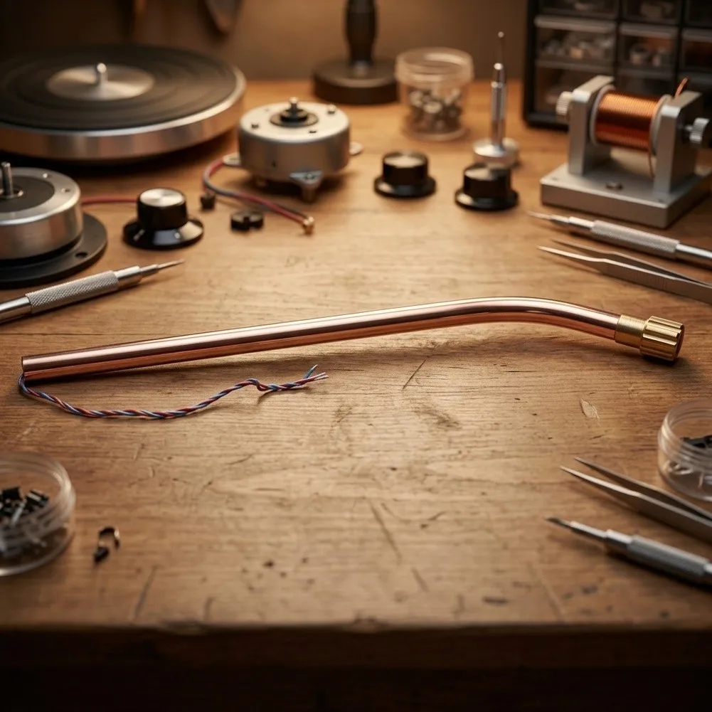 Golden Metal Tonearm T*ube Assembly 10mm OD For 12 Inch Turntable Record Player Upgrade Part Audio Accessories