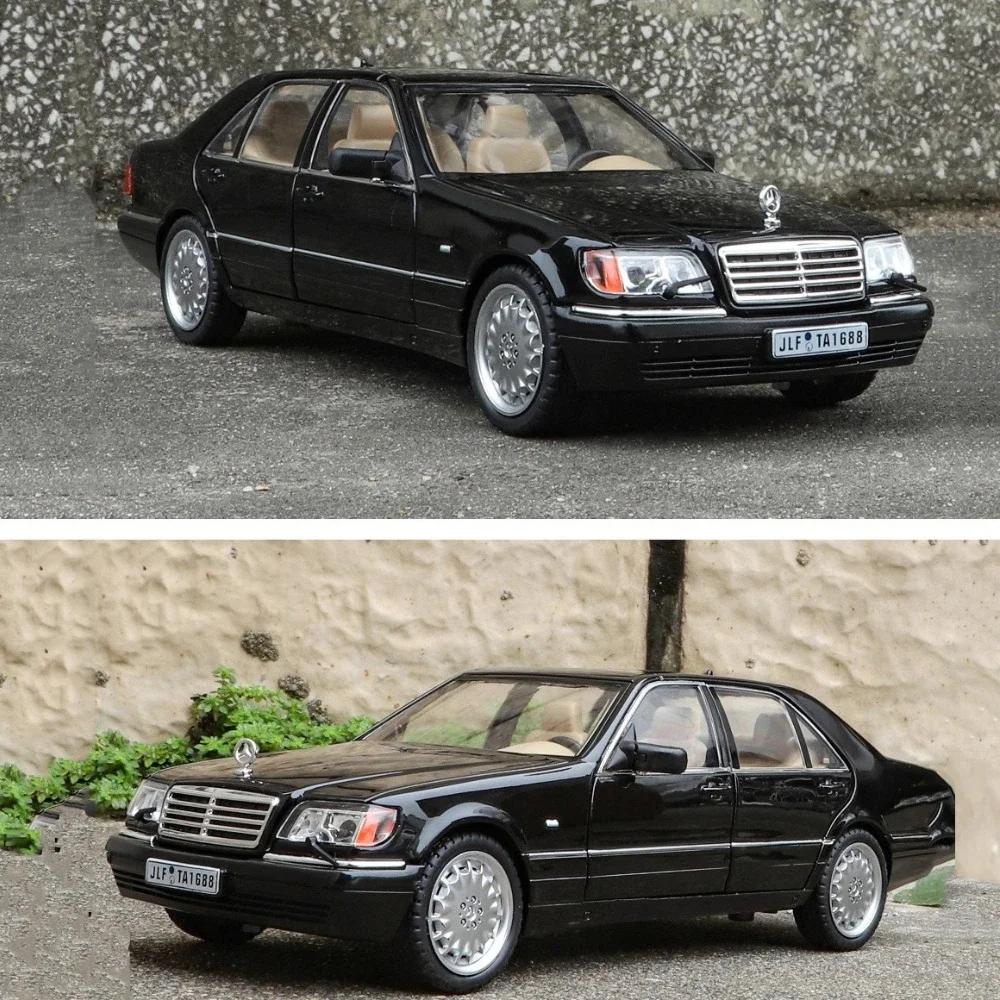 音と光のクラシックな車モデル,1:24,w140,320 sel,合金玩具,プルバック,ラバータイヤ,男の子へのギフト,ダイキャスト