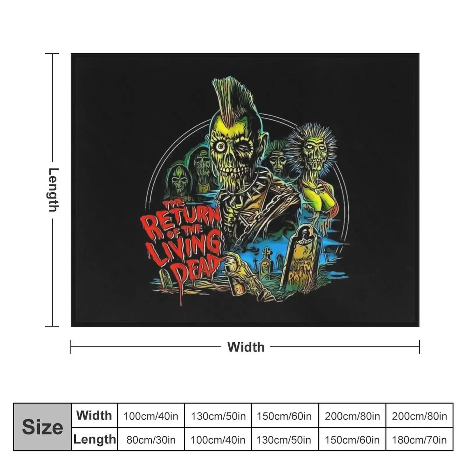 Return of the Living Dead Tarman Poster Art Throw Blanket Luxury for sofa Hair Blankets