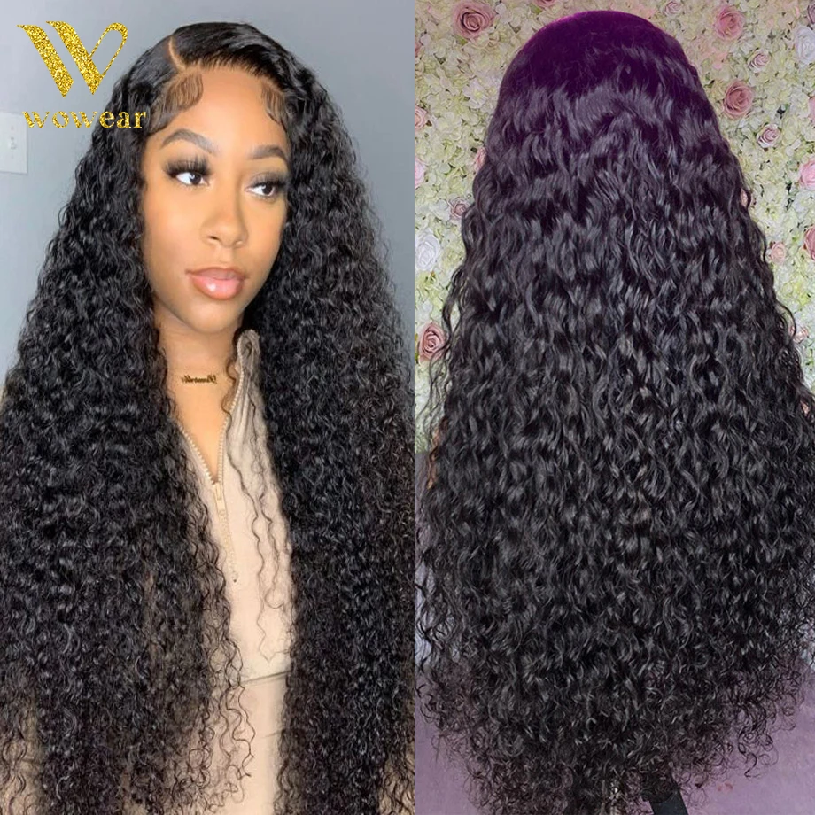 Water Wave Lace Closure Wig 13x4 13x6 Hd Deep Wave Lace Frontal Wig Curly Human Hair Wigs For Black Women Human Hair