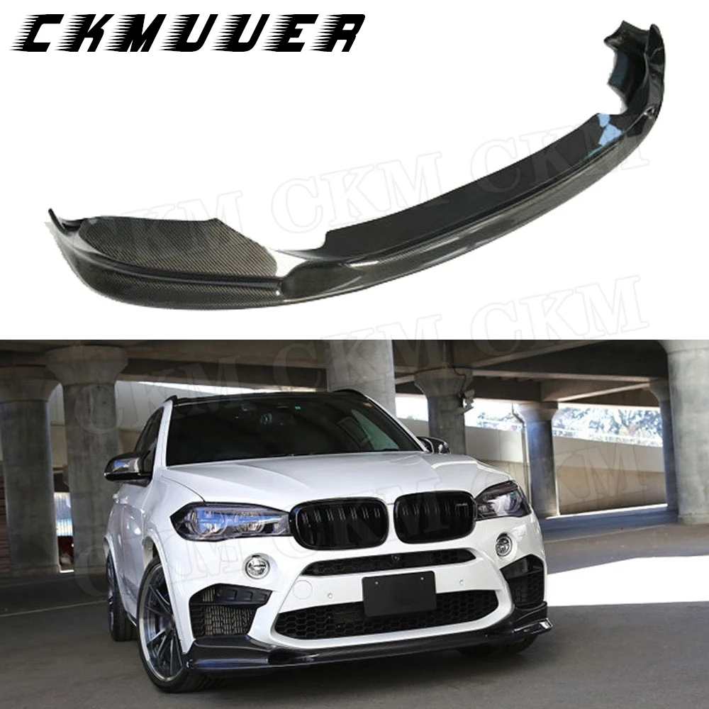

CKMUUER передний спойлер из углеродного волокна, сплиттер для BMW X5M X6M F85 F86 2015 2016 2017 2018, передний бампер FRP