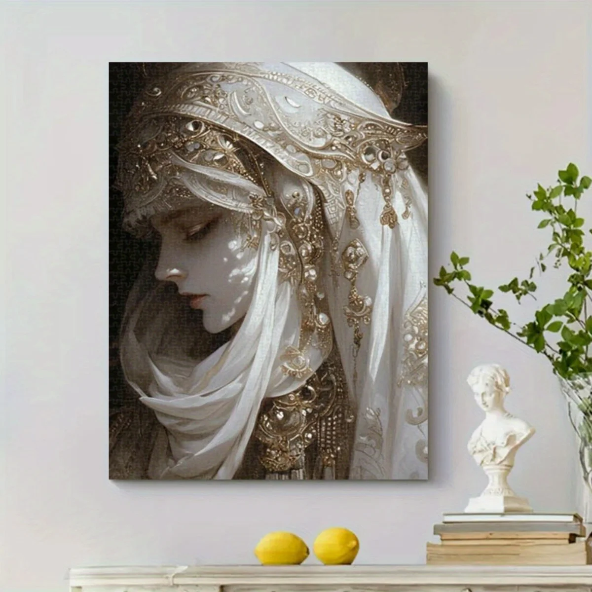 Puzzle da 1.000 pezzi di elegante signora in abbigliamento ornato: qualità premium, gioco fai da te impegnativo per adulti e famiglie, migliora l'occhio della mano