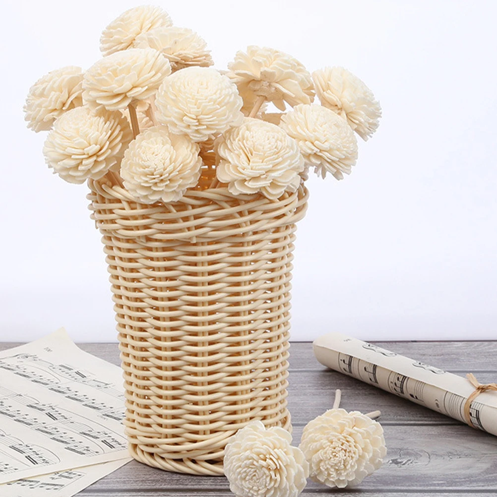 10Pcs Essential Oil Diffuser Sticks Dried Flower Reeds for Aroma Bottle Refill Car Home Decor Fragrance Diffuser Replacement