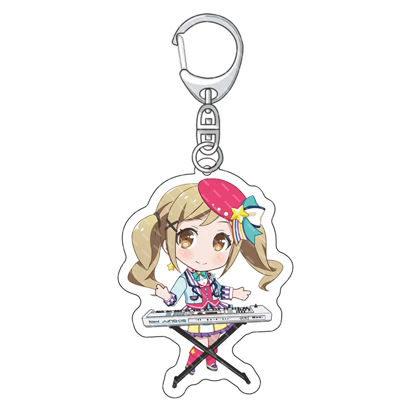 BanG Dream keychain Kosumi Toyama Cattle lily Natsuki Kino Meizhu LAN acrylic pendant Anime Fans Buckle for bag Car key case