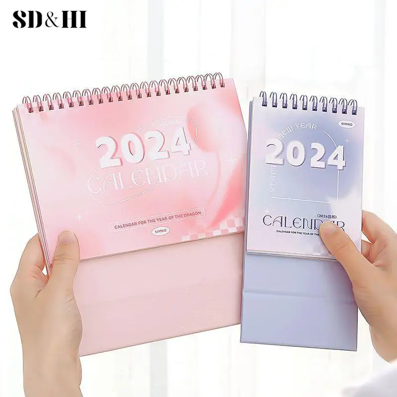 2024 Year Calendar Creative Minimalist Calendar Student Office Desktop Decoration Portable Monthly Calendar For Recording Events