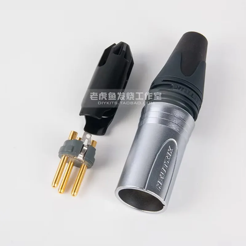 1 unidade Swiss Neutrik NC3MXX-HE veludo cromado XLR canhão plugue macho balanceado