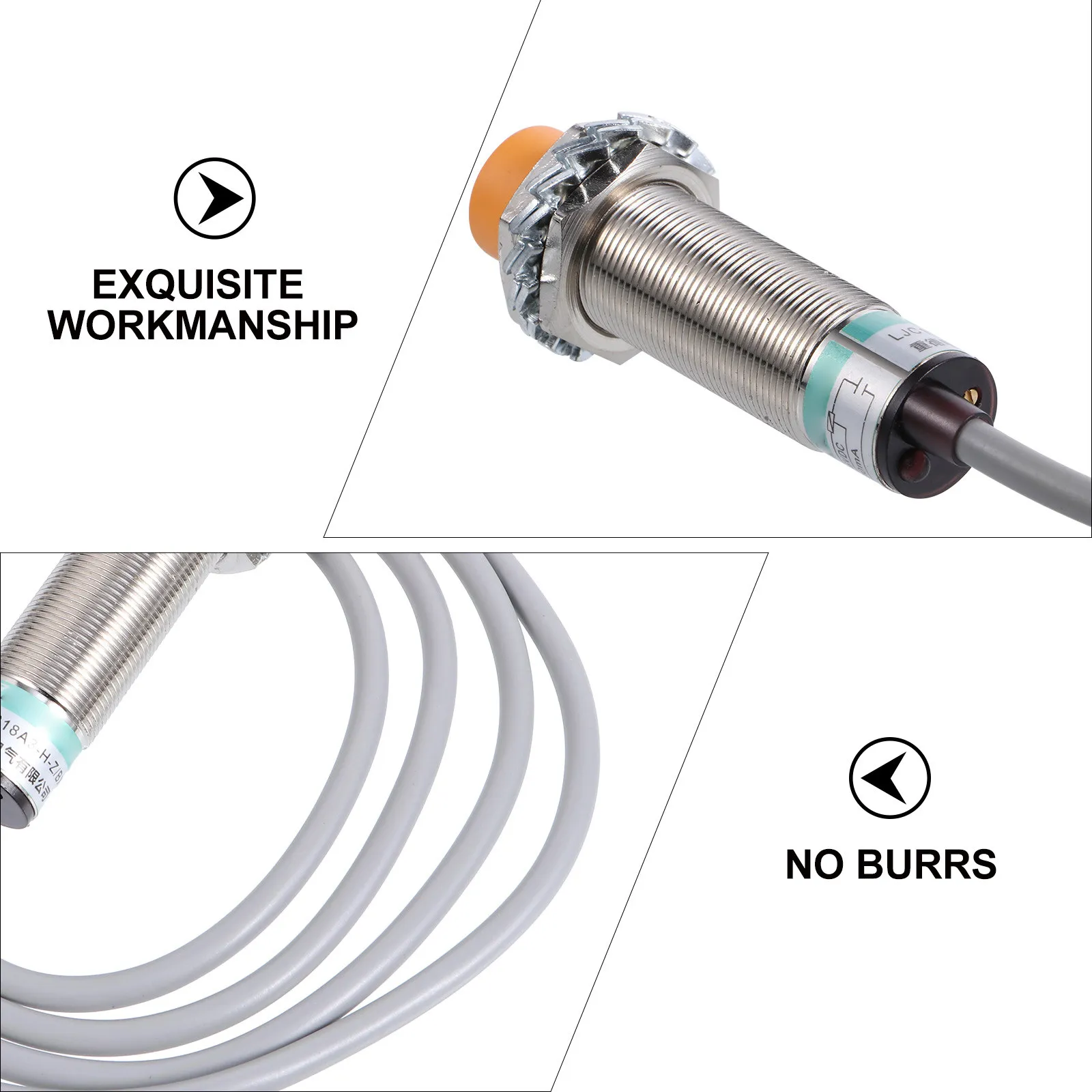 Premium Inductive Proximity Sensor Non-Contact Switch for Metal Liquid Powder Detection with Polarity Short Circuit