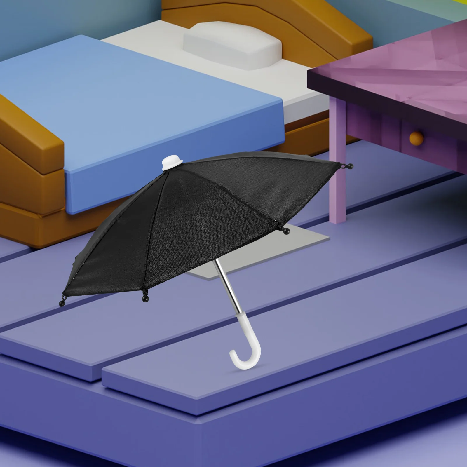 

2pcs Decoration For Accessory Mini House Decorative Miniature Decor Tiny House Accessories Pretend Play Mini Umbrella Micro