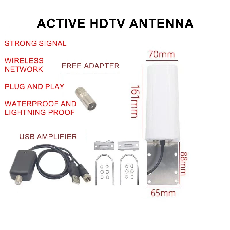 DVB-T Digital TV Antenna TV Card Antenna 10dB WiFi Antenna Professional Ultra HDTV With Amplifier Signal Booster Quick Response