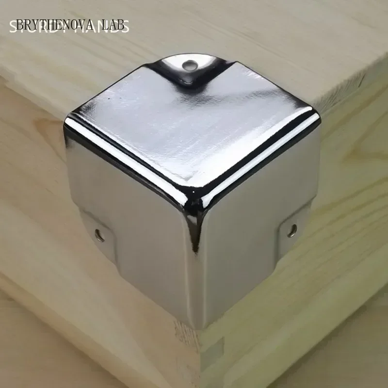 4Pcs Metal Aviation Corner Brackets Toolbox Trunk Box Angle Case Brace Protector Protective Corners Crafts Furniture Hardware