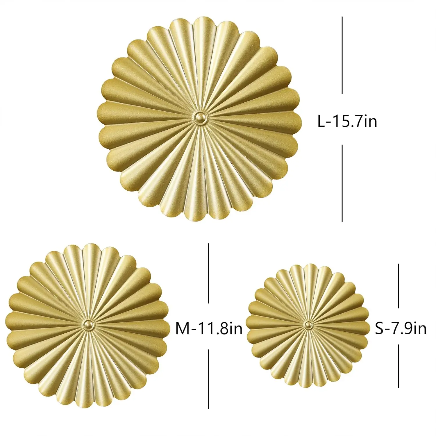 

Botaoyiyi Metal Flowers Wall Decor Gold, Rustic Wall Art Decoration Set Of 6 Farmhouse Multiple Floral Hanging Decor For