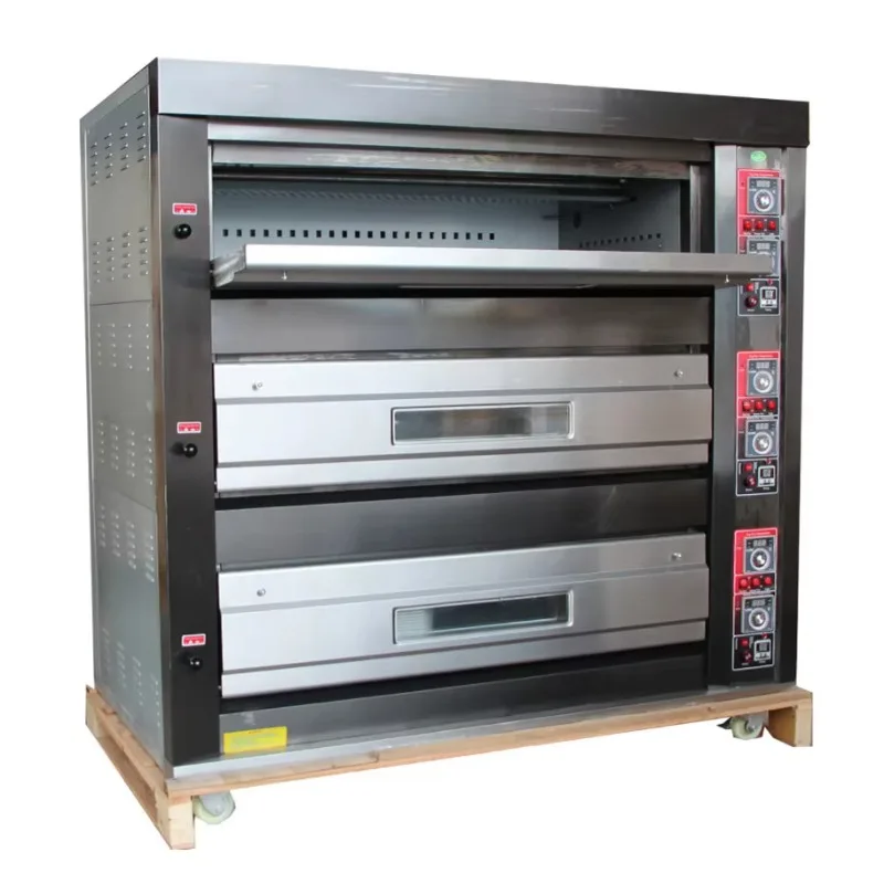 

Hot Sale 3 Deck 6 Tray Oven Electric Oven for Baking Commercial Bread Deck Oven, ex-factory price.