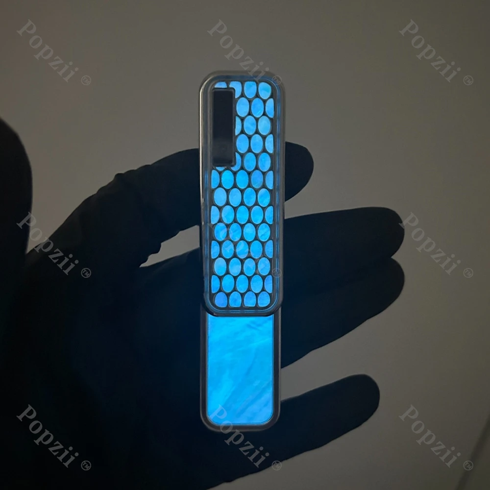 MOT Stainless Steel Luminous Shell Coating Tuning Fork DingDing Push Slider Stress Relief Toy Anxiety Toys Decompression Toy