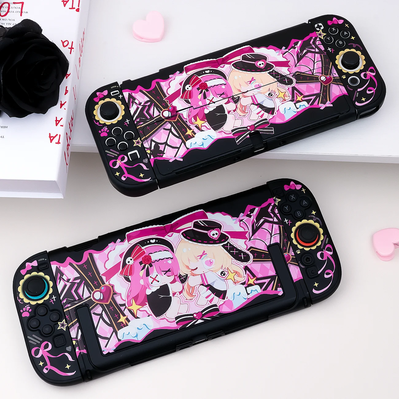 

Original Gothic Sweetheart Ns2 Protective Case Suitable For Switch Oled Black Girl Split Shell Protective Case Game Peripheral