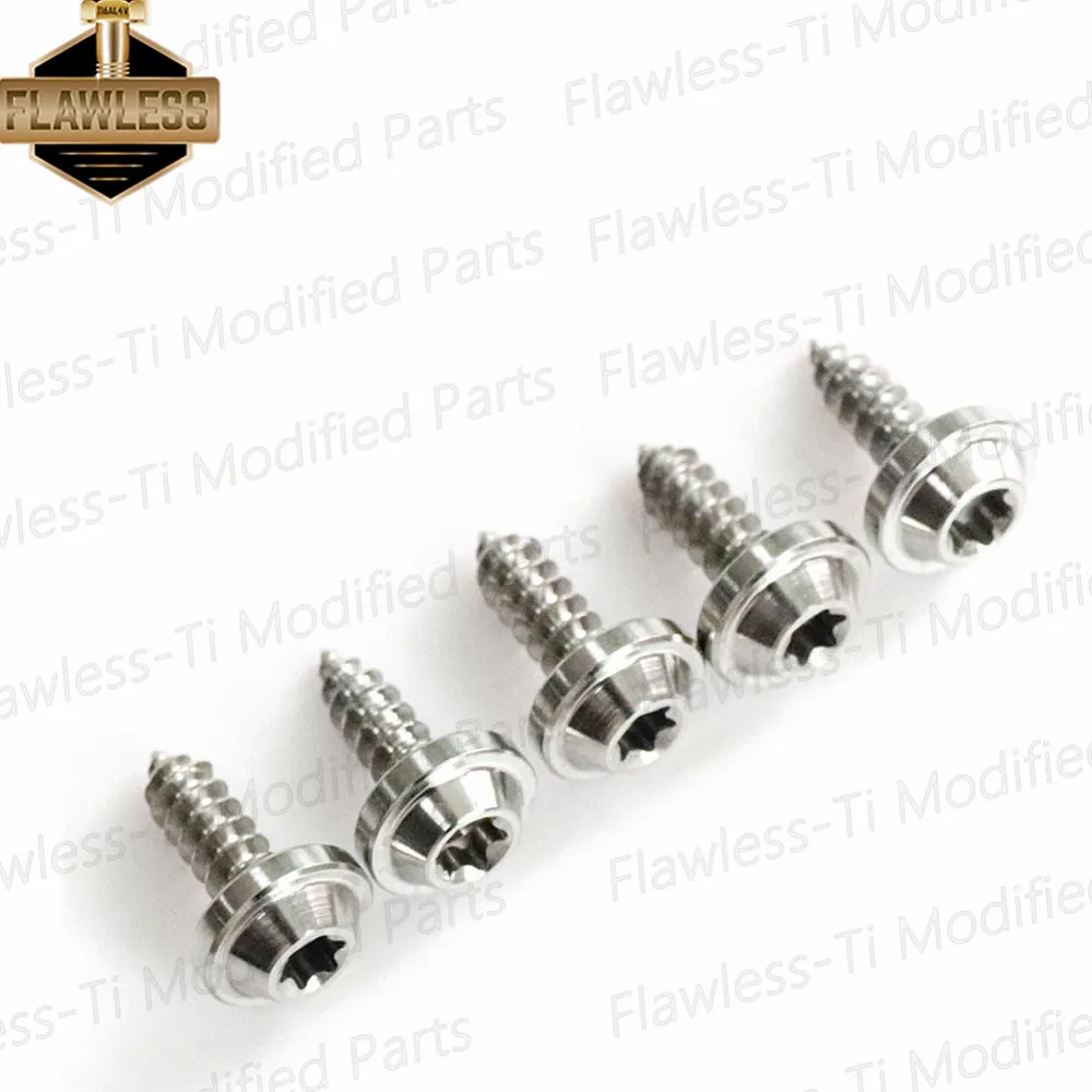 FLAWLESSTI Gr5 Titanium Bolts Battery Cover Self-stapping Screw M4 For Vespa Sprint 150 Primavera 150 S 150