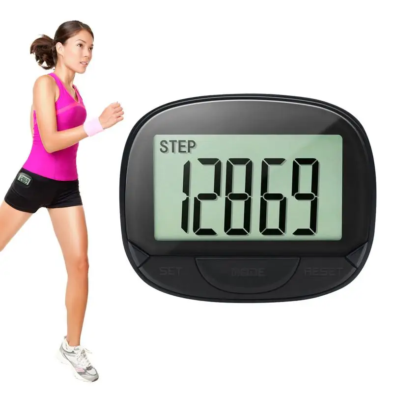 Pedometer For Walking Step Counter With Built-in Clip Portable Pedometer With Back Clip & Clock Function Accurate Step Calorie