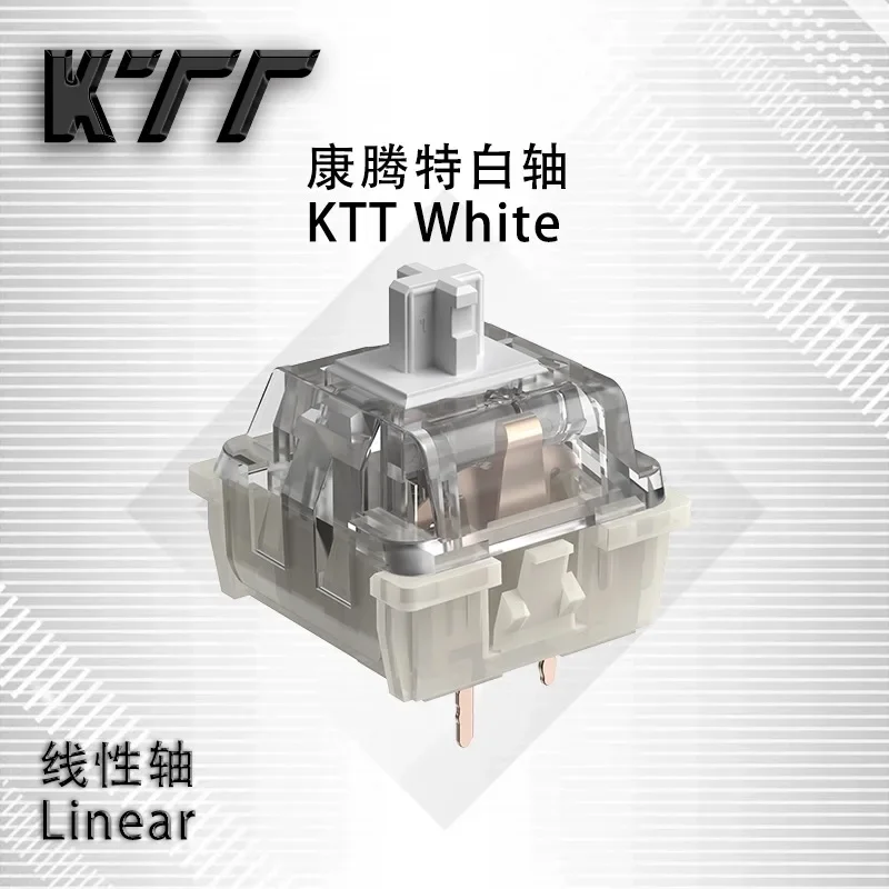 KTT Kang White V3 Switches Linear Mechanical Keyboard Switch 3Pin Customize RGB SMD Gaming Compatible With MX Switch