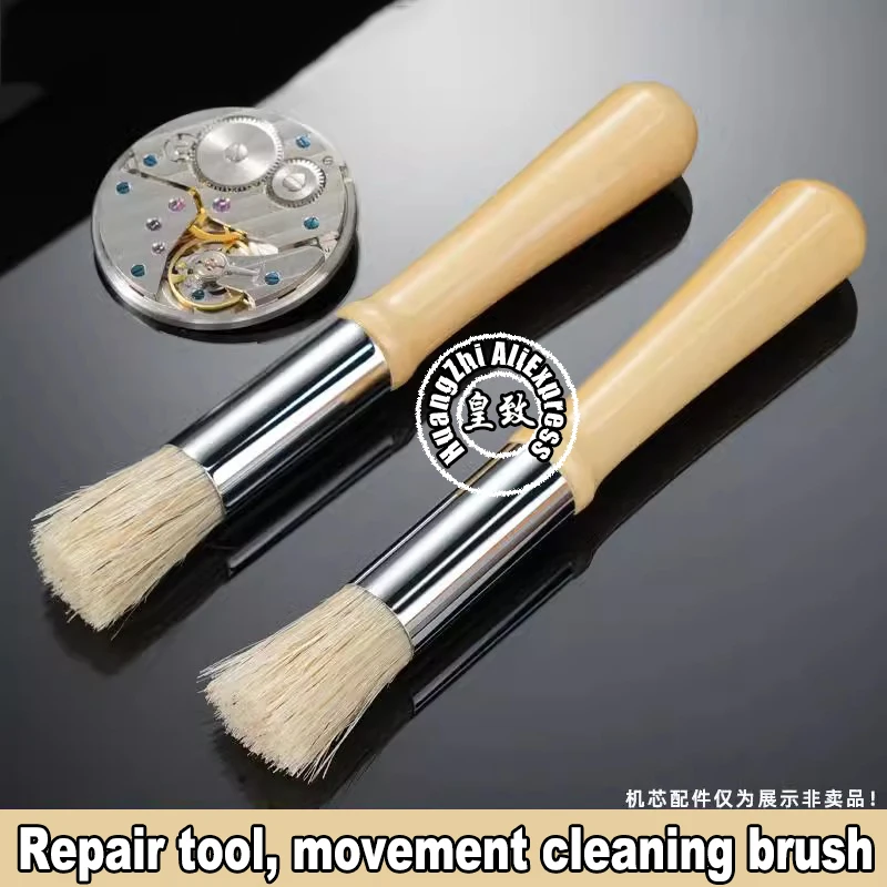 Escovas de limpeza cabeça redonda cerdas de porco cabelo acrílico arte escovas conjunto longo haste de madeira de bétula mão desenhada linha escova artista fornecimento