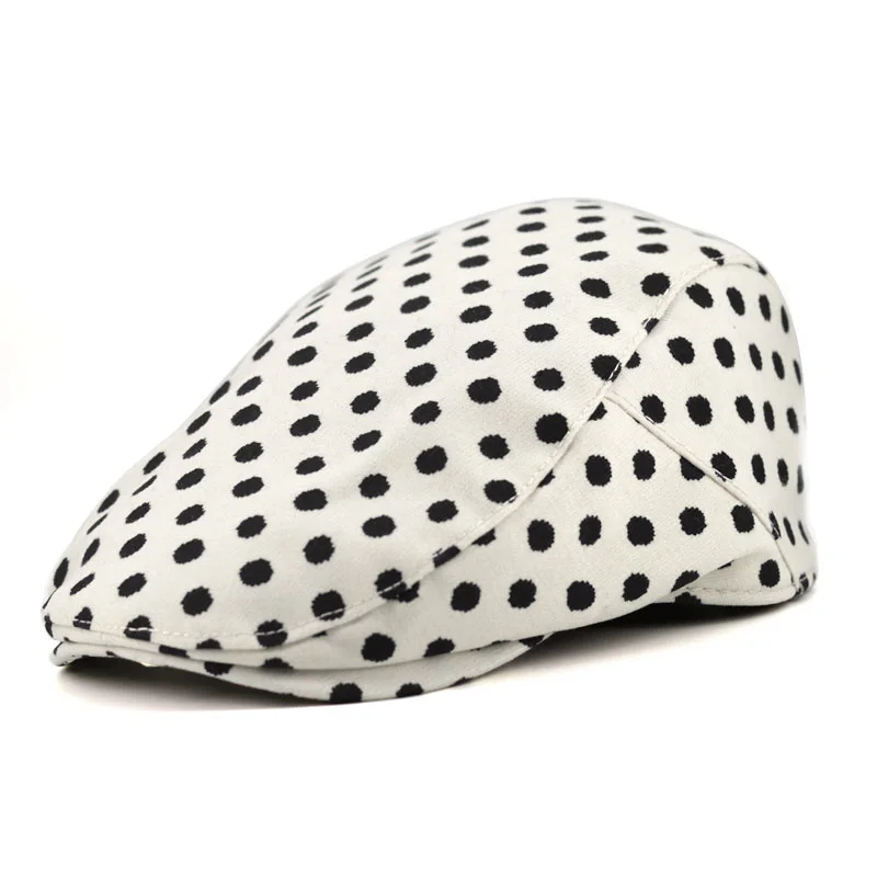 Fashion Beret Korean Dot Leopard Newsboy Cap Women Cotton Boina Mujer 2026 Women\'s Hat Luxury Vintage Peaky Blinders Flat Hats