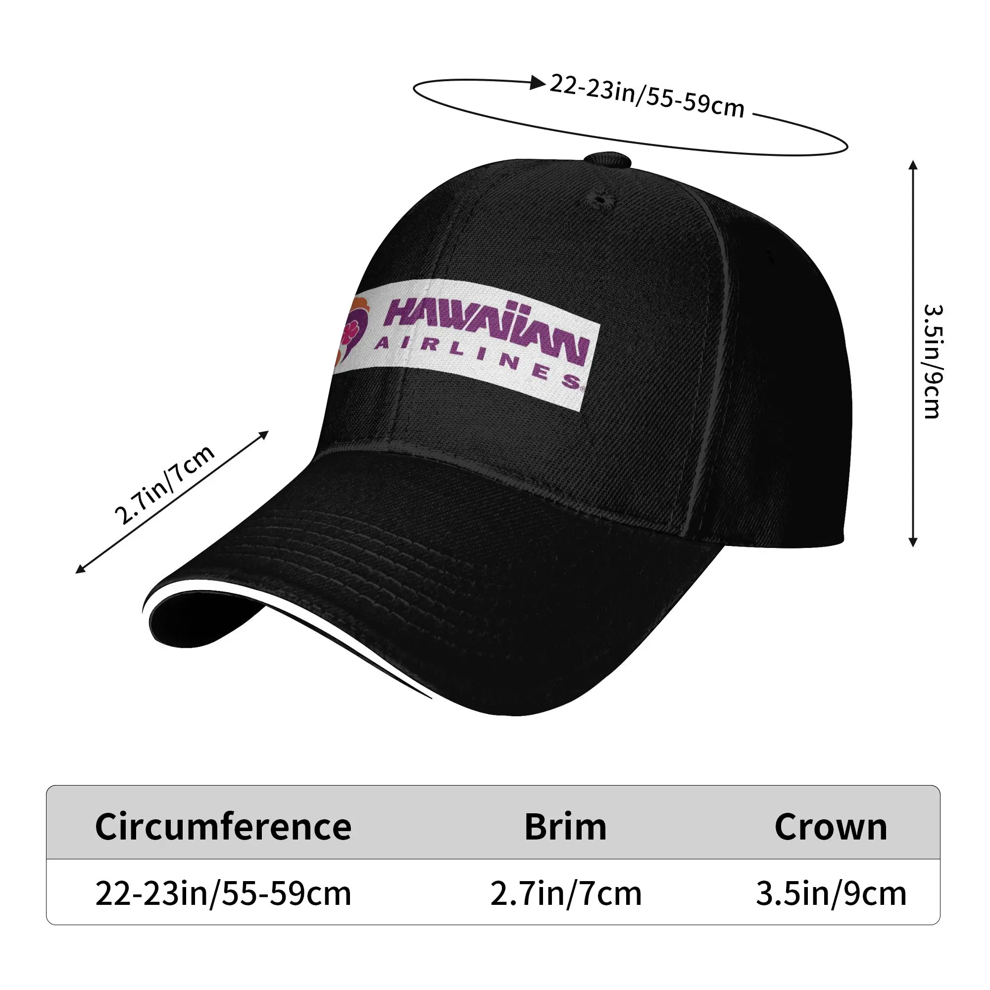 Hawaiian Airlines Cap Casual Baseball Caps Adjustable Hat Hip Hop Summer Unisex Baseball Hats Customizable