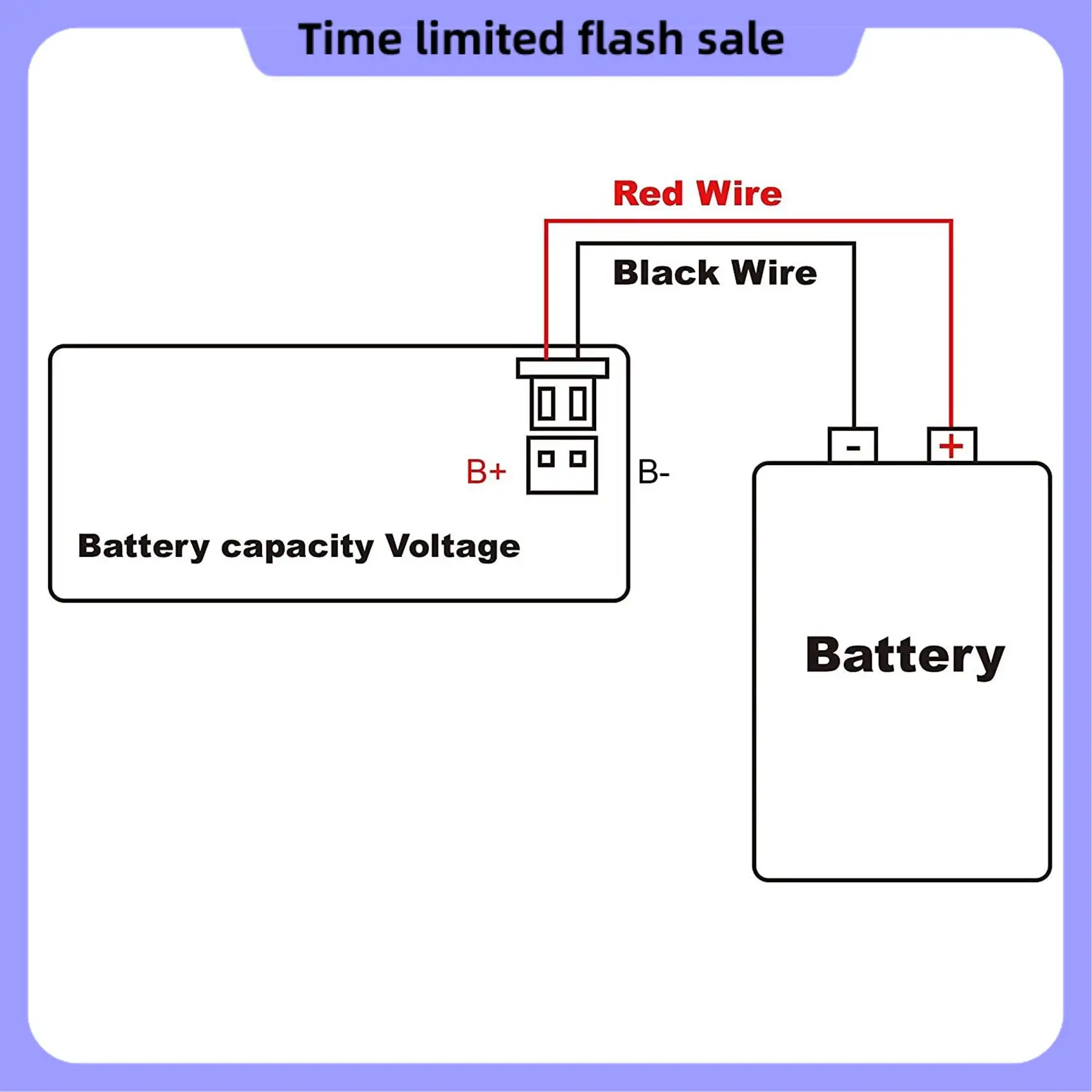 

A40T DC 8V-100V Battery Capacity Monitor Gauge Voltage Meter Monitor With LCD Screen Electric Quantity Detector