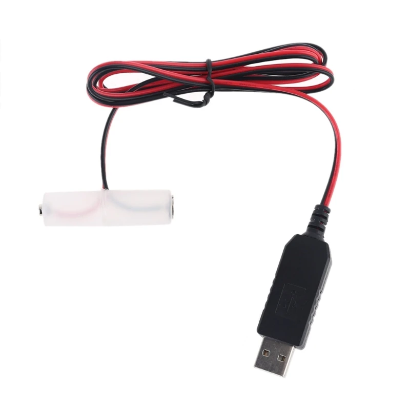 Universal Type-C/USB to 1.5-6V AA Dummy-Battery Power Cable with C-typed Adapter Dropship