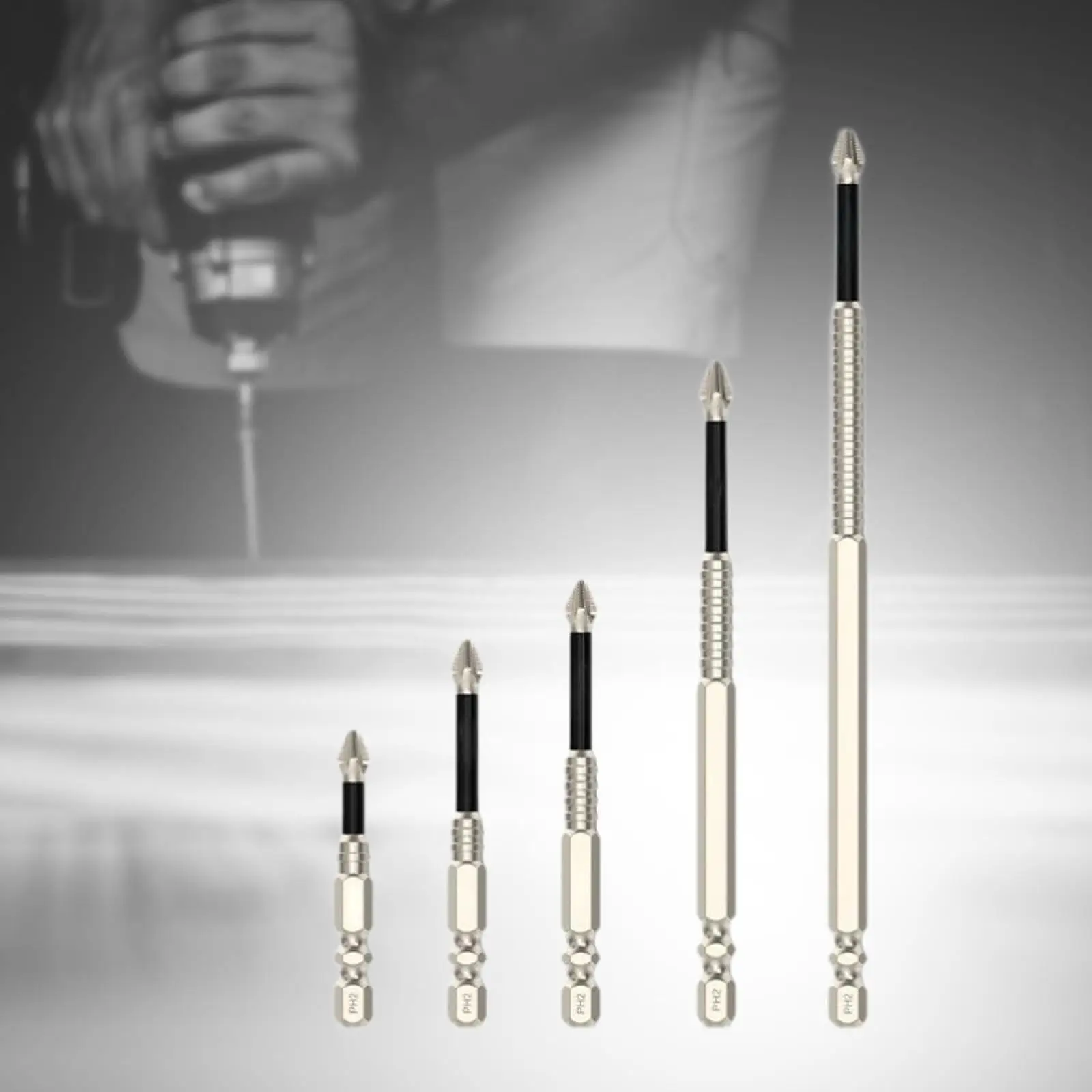 

5 шт., отвертка, сверло высокой твердости, противоскользящее для ударных отверток, сборка мебели, самостоятельное использование, фиксация автомобильного обслуживания