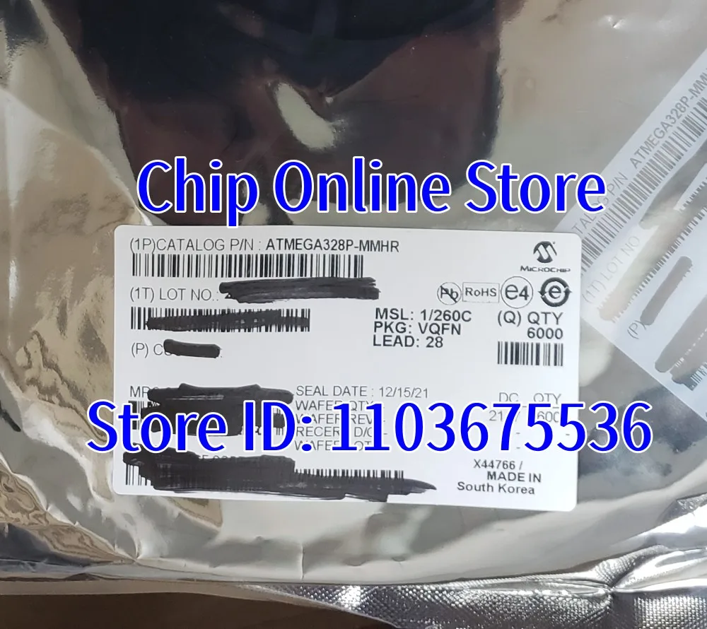 5~50pcs  ATMEGA328P-MMHR  ATMEGA328P  VQFN28  New Original  8 Bit Microcontroller MCU
